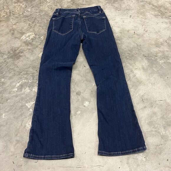 Frame Size 25 Womens Jeans Le Crop Mini Boot Mid Rise Stretch Raw Hem Med Wash - Picture 7 of 9